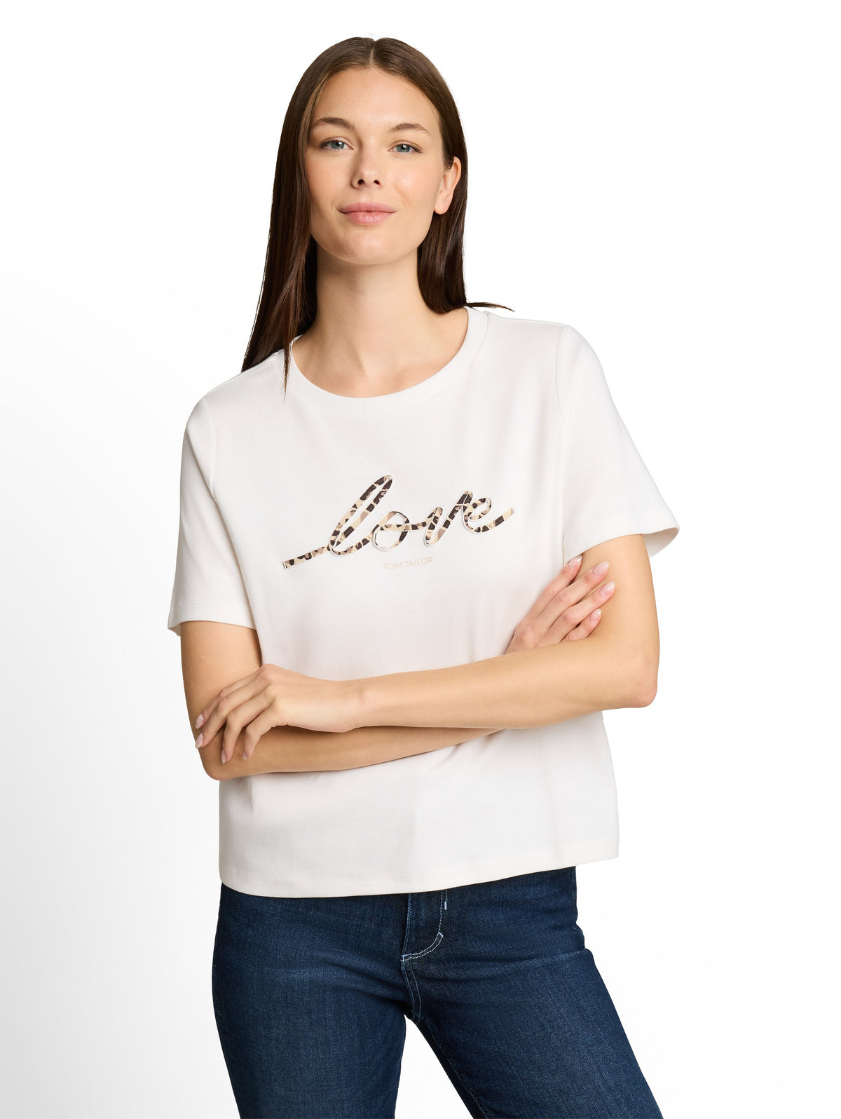 Tom Tailor White Cotton T-shirt