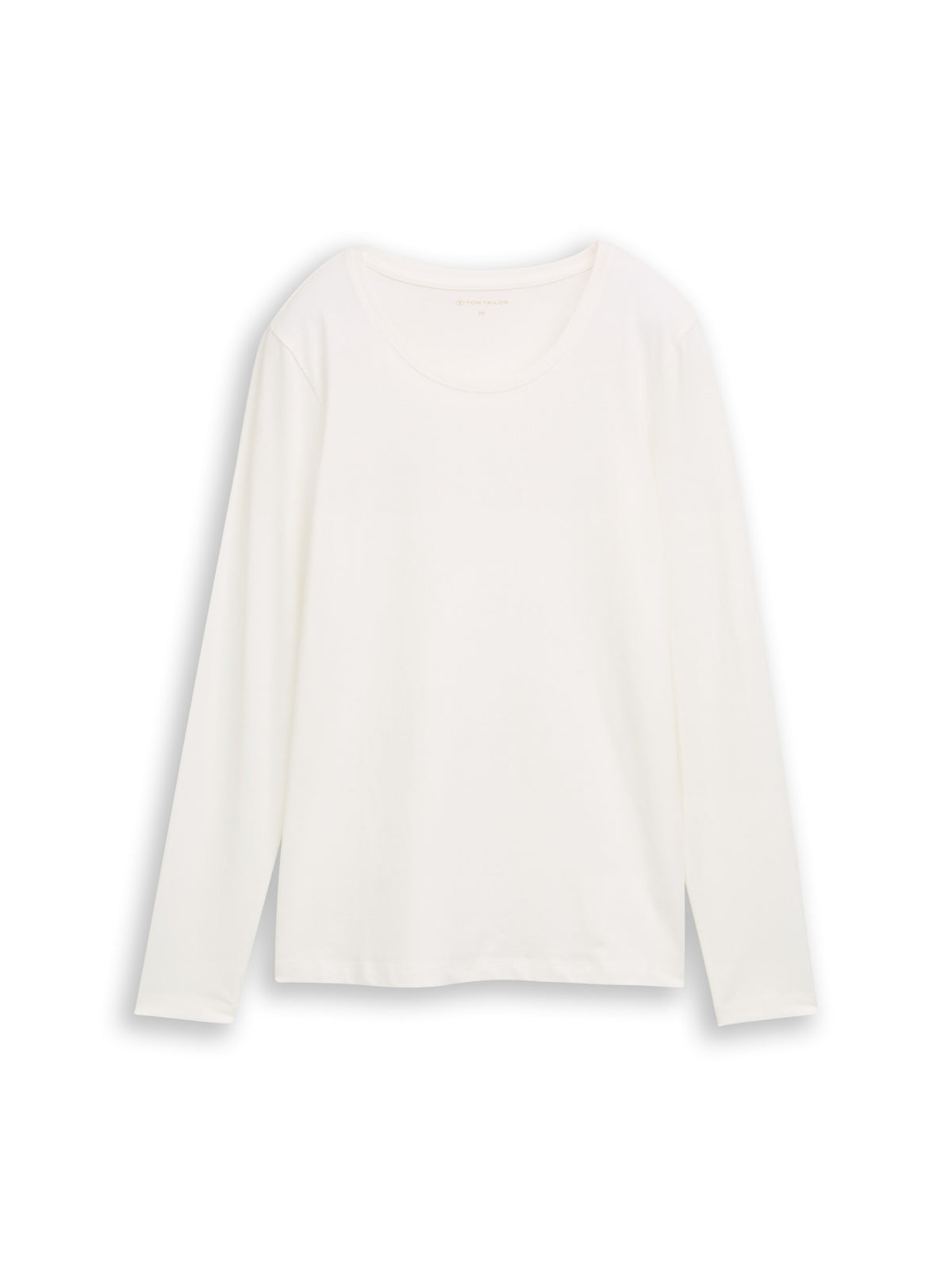 Tom Tailor White Slim-fit Top With Logo Print