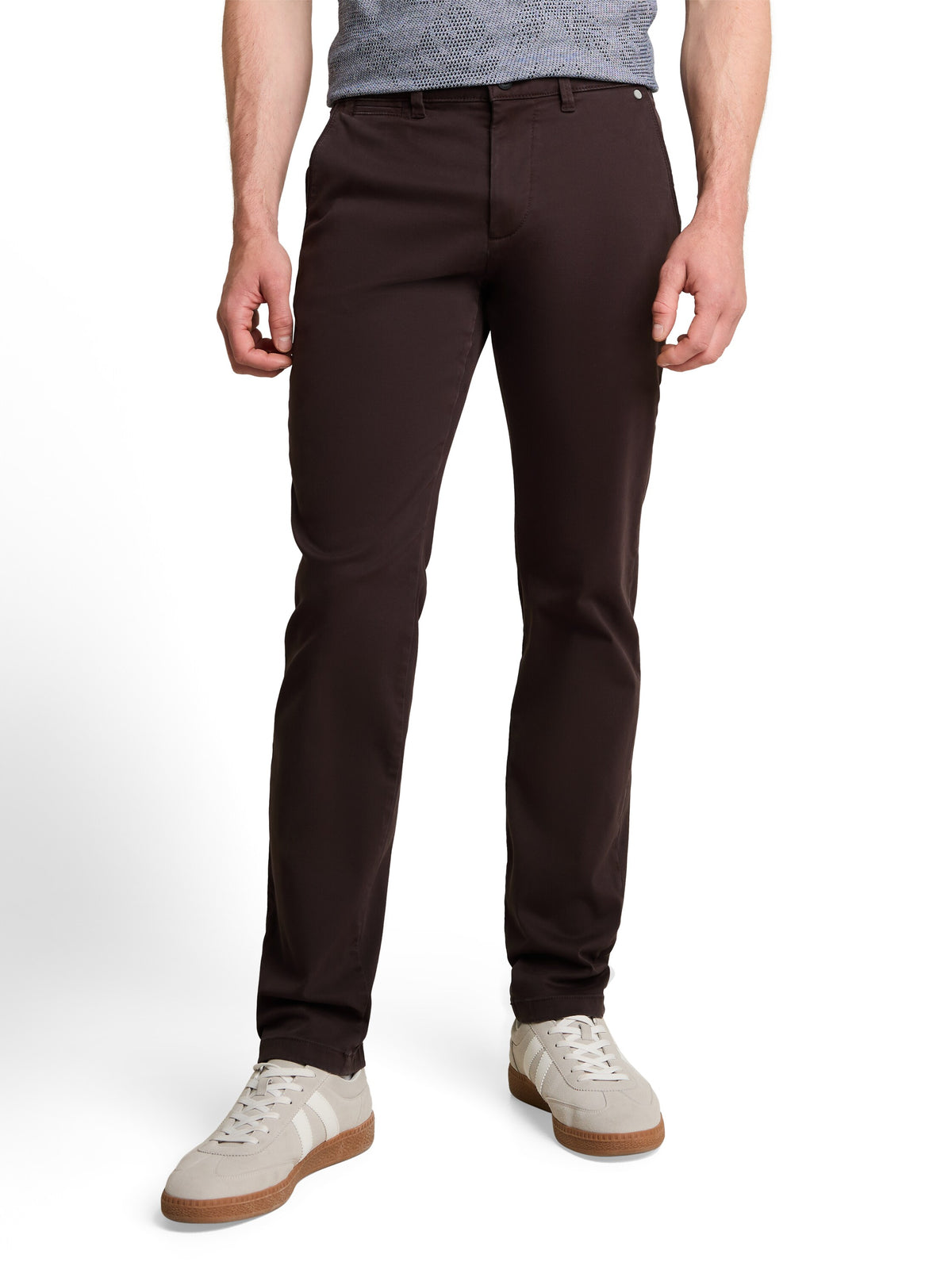 Tom Tailor Brown TTSIMON SLIM Washed-Look Chino Trousers Pant