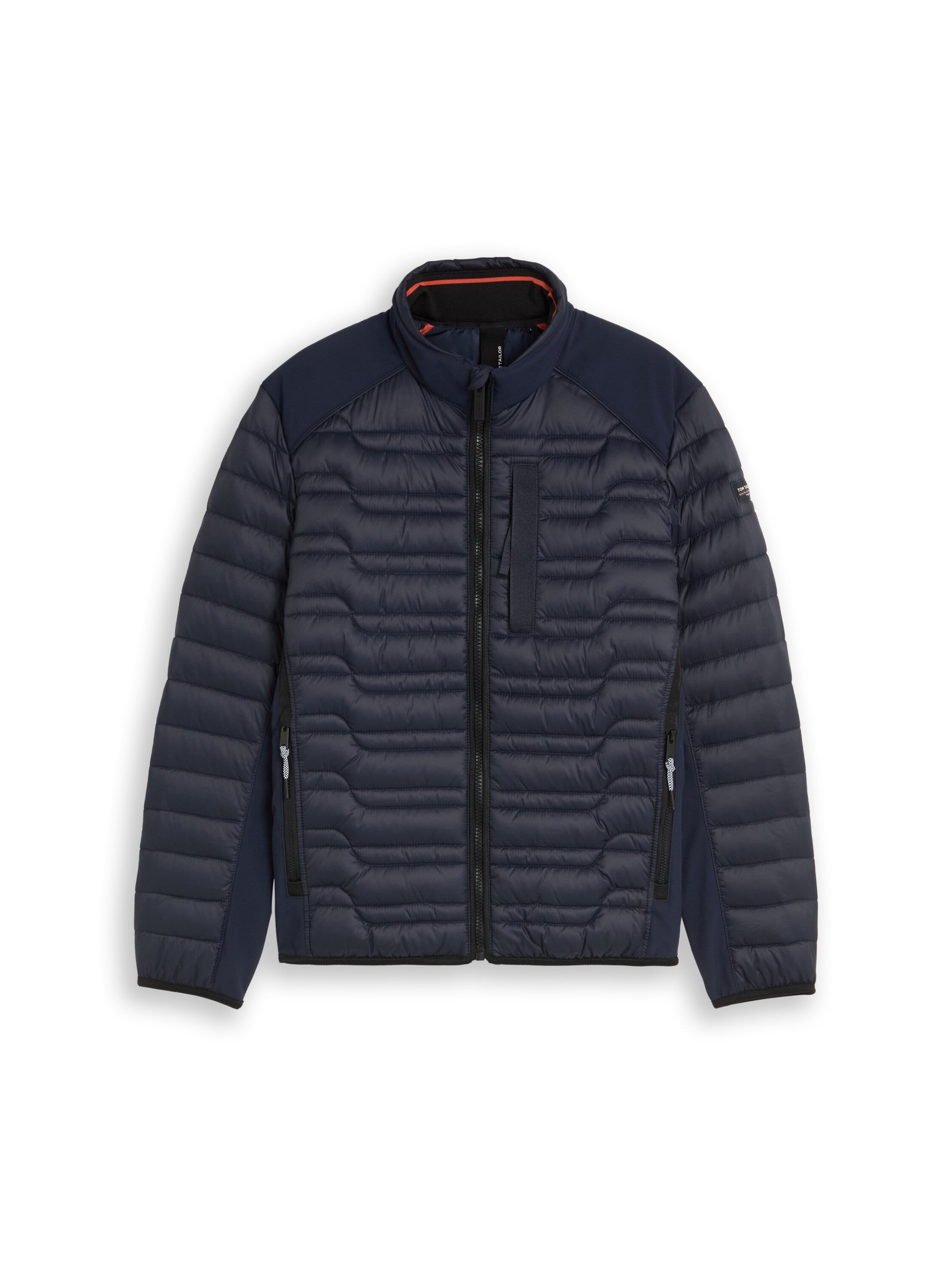 Tom Tailor Sky Captain Blue Water-Repellent Jacket With Stand-Up Collar & Zip Pockets
