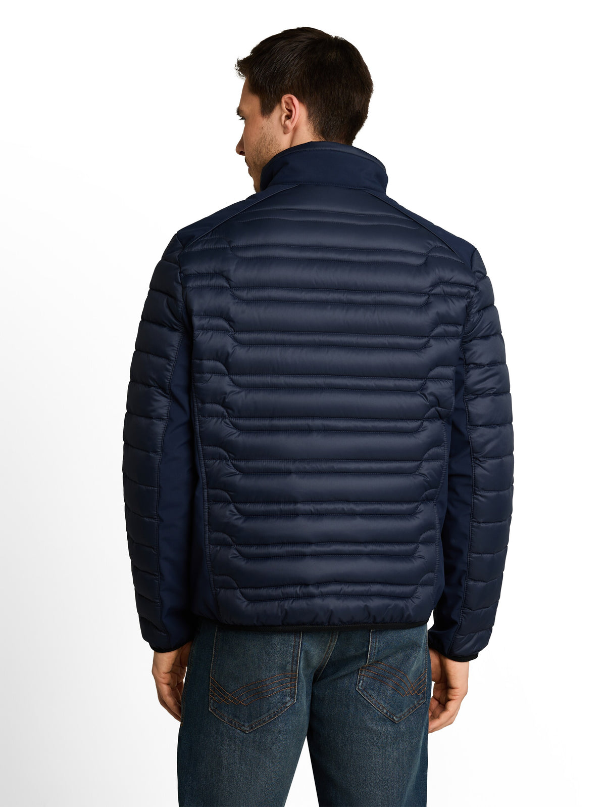 Tom Tailor Sky Captain Blue Water-Repellent Jacket With Stand-Up Collar & Zip Pockets