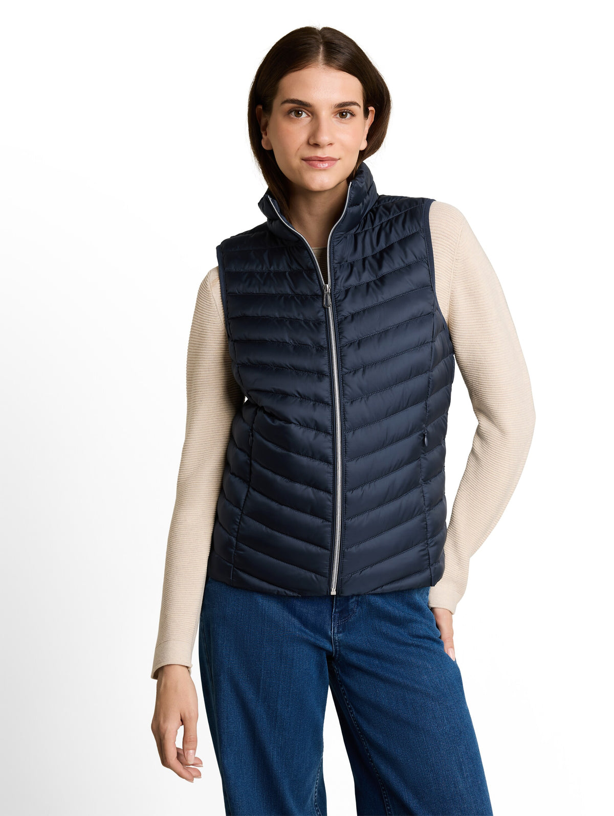 Tom Tailor Navy Vest Optimal Fit and High Wearing Comfort