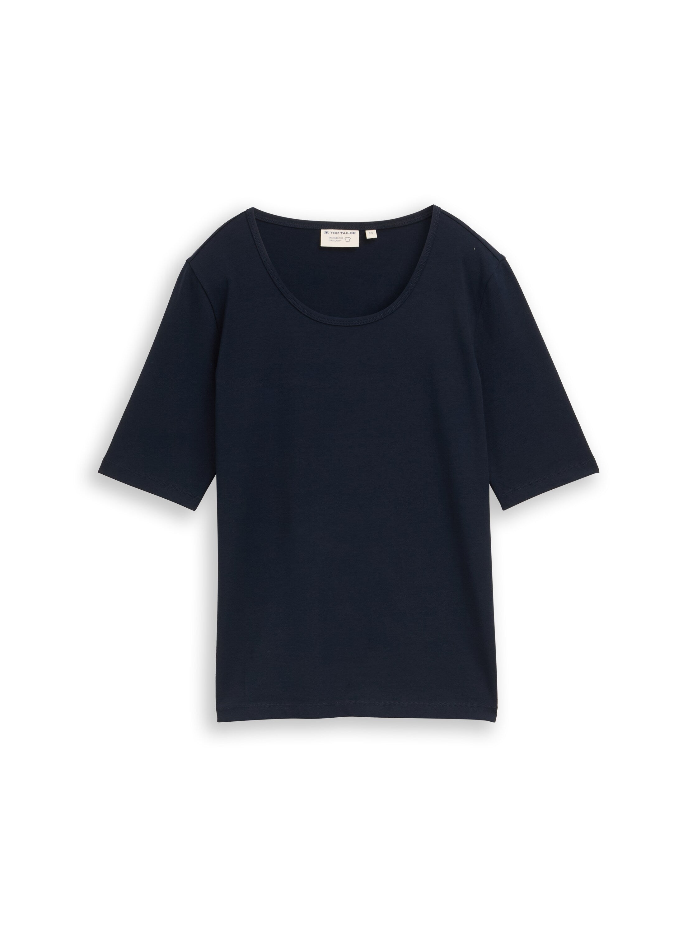 Tom Tailor Sky Captain Blue Basic T-Shirt With A Round Neckline