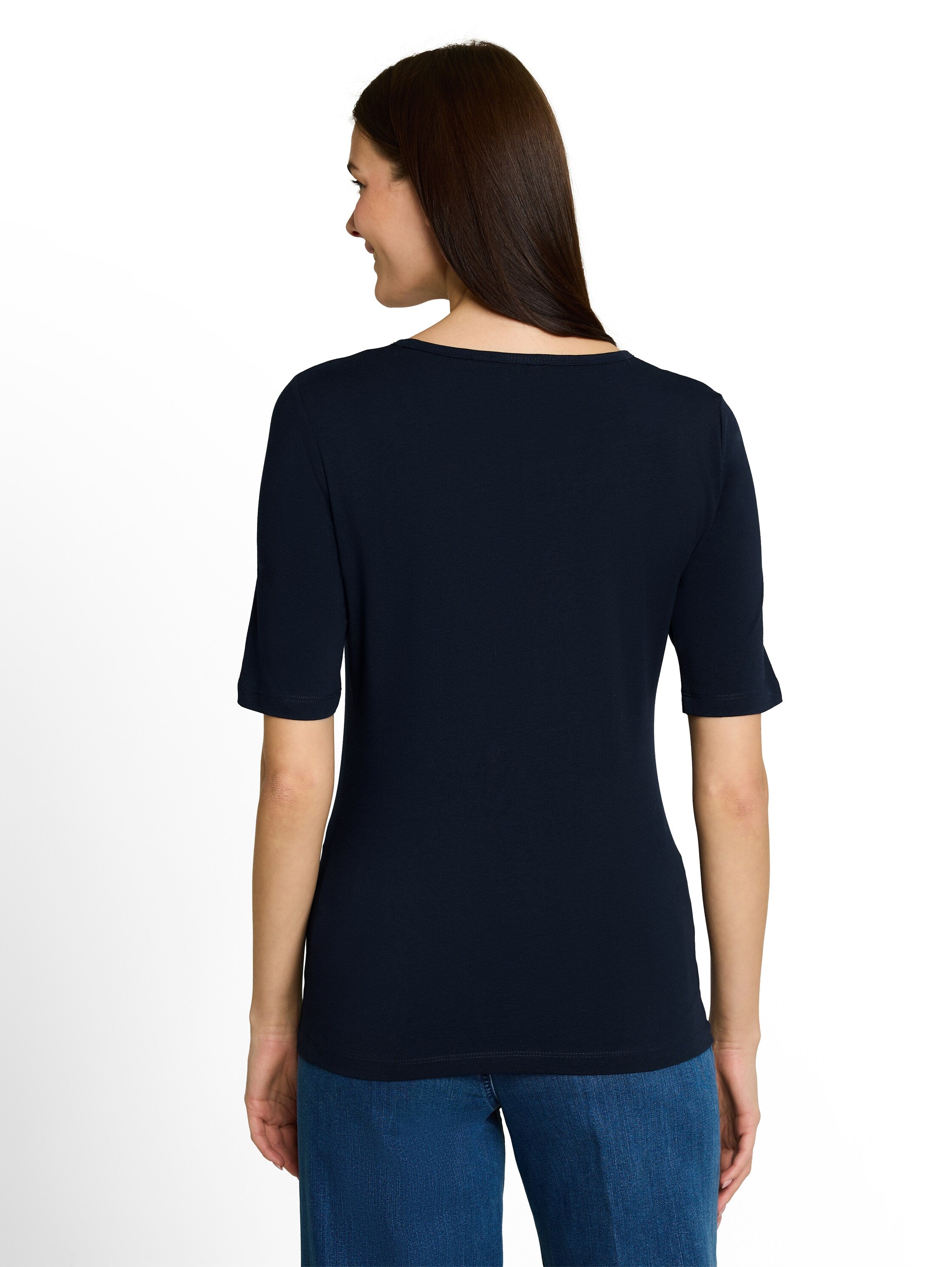 Tom Tailor Sky Captain Blue Basic T-Shirt With A Round Neckline