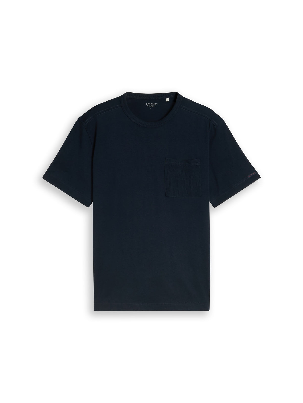 Tom Tailor Sky Captain Blue Coton T-Shirt with Chest Pocket