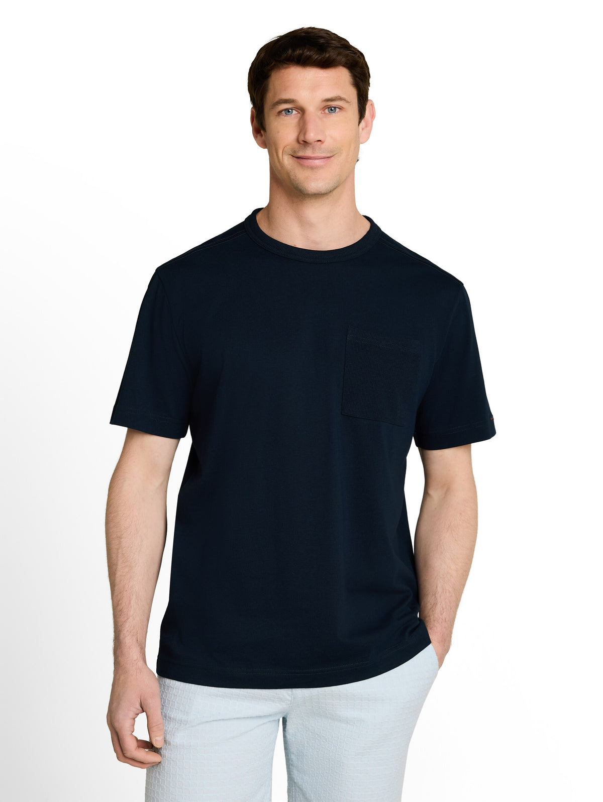 Tom Tailor Sky Captain Blue Coton T-Shirt with Chest Pocket