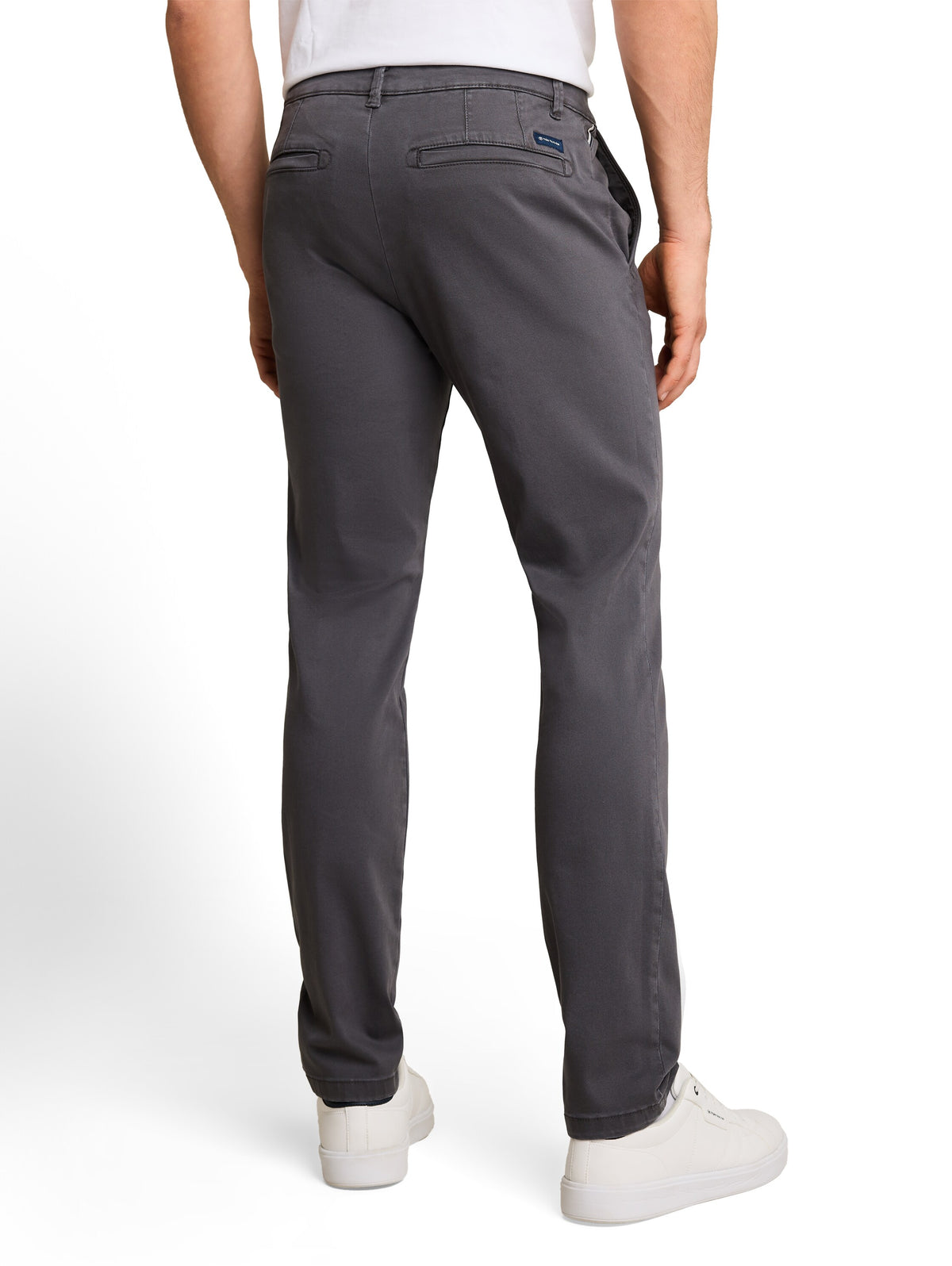 Tom Tailor Grey TTSIMON SLIM Washed-Look Chino Trousers Pant