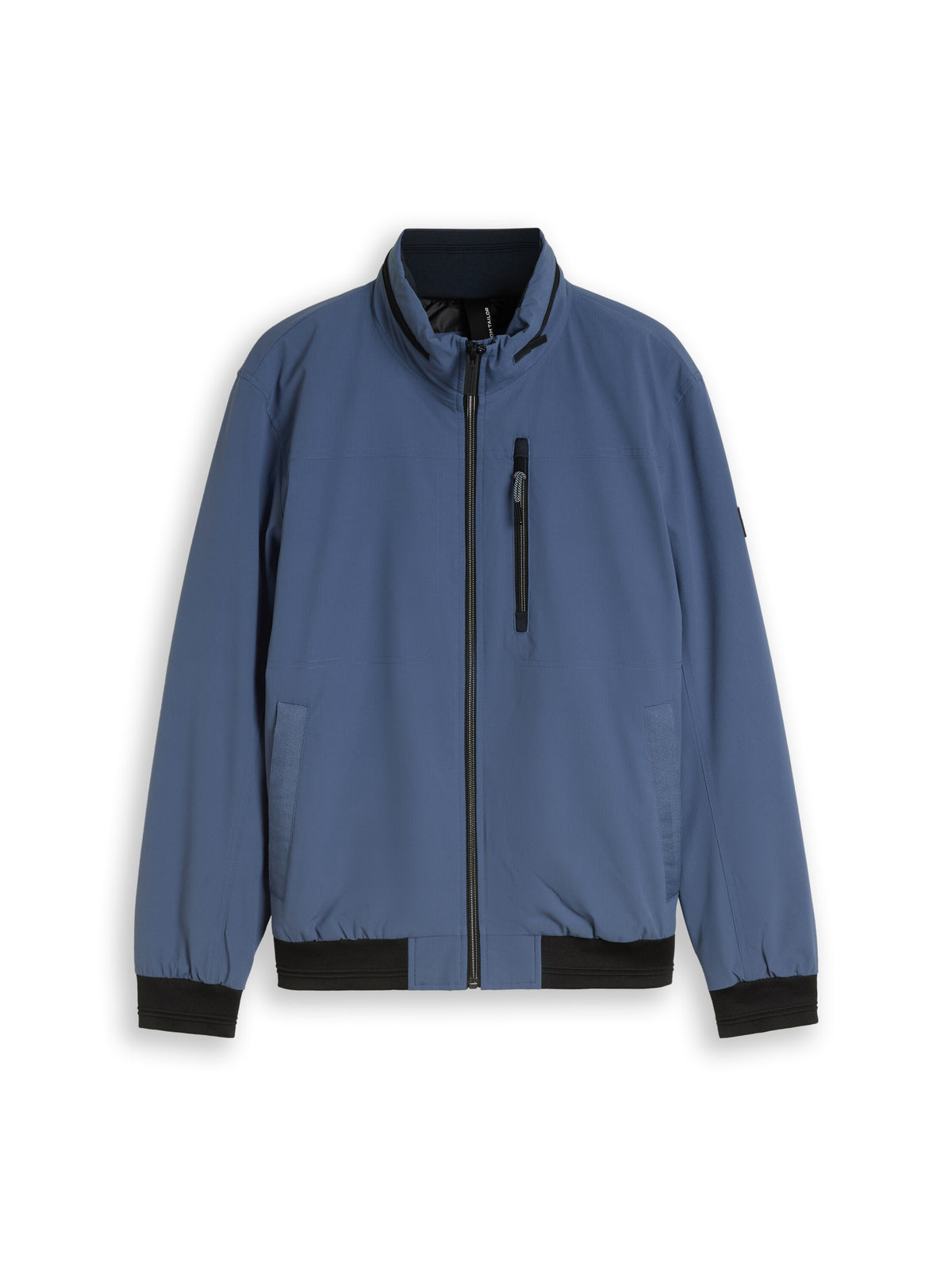 Tom Tailor Vintage Indigo Blue Blouson Jacket with Stow-Away Hood