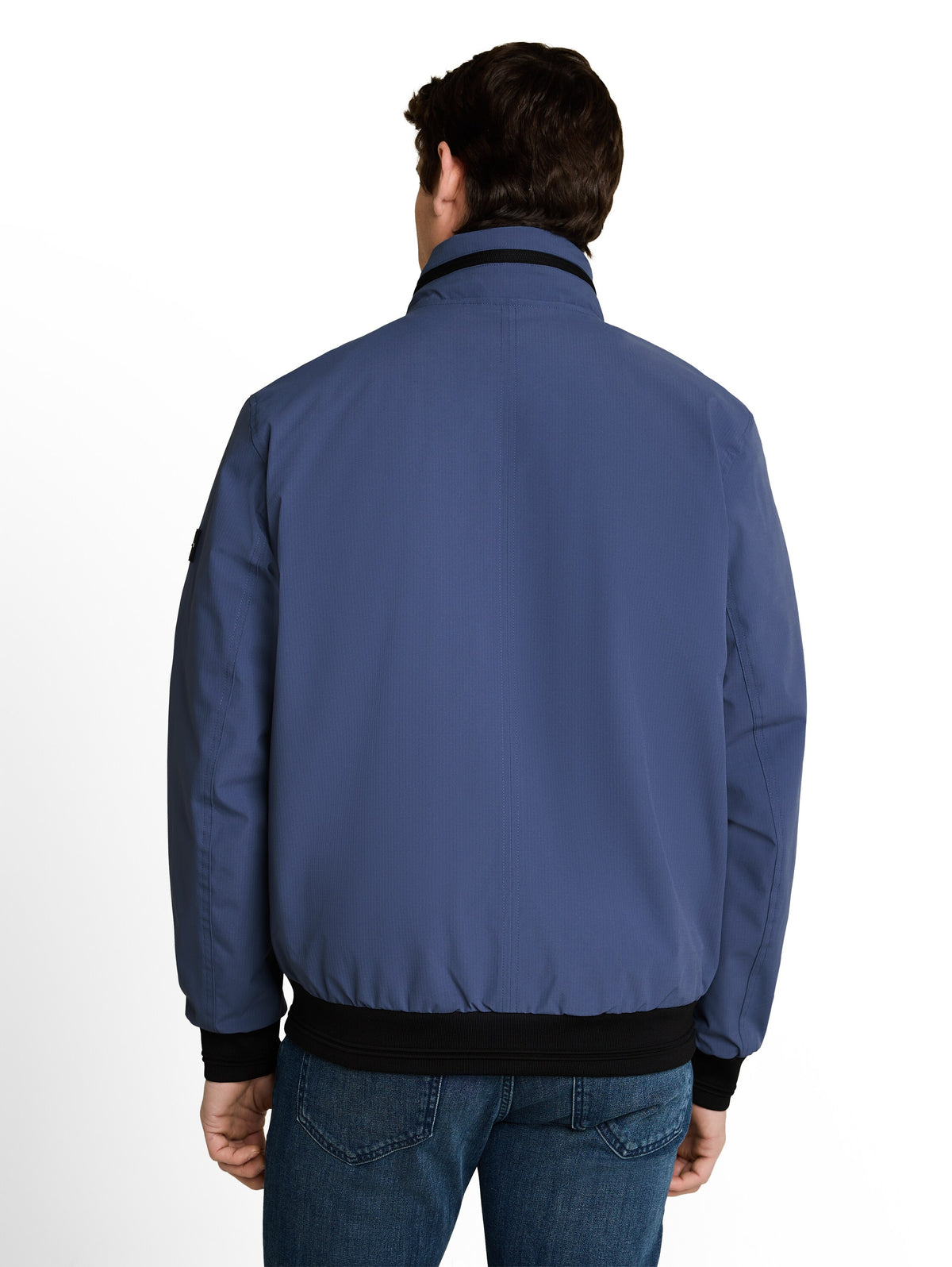 Tom Tailor Vintage Indigo Blue Blouson Jacket with Stow-Away Hood