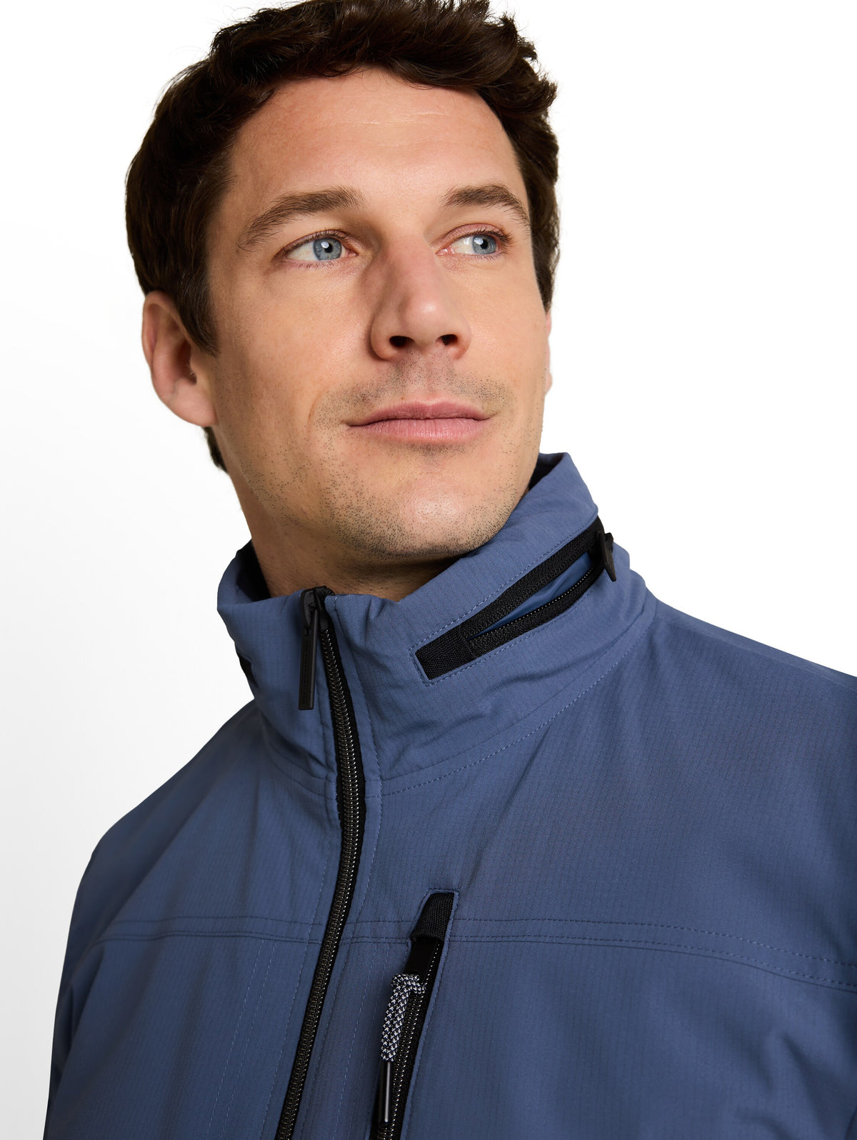 Tom Tailor Vintage Indigo Blue Blouson Jacket with Stow-Away Hood