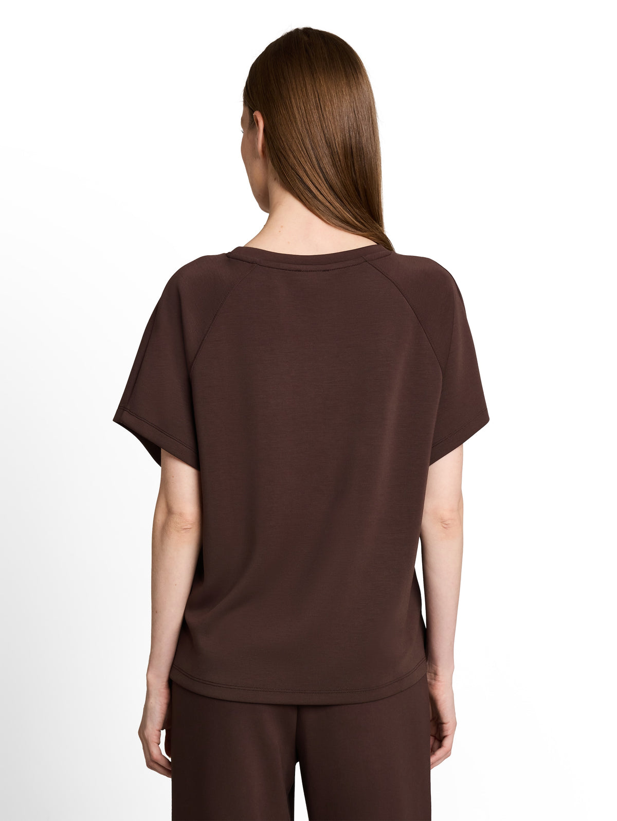 Tom Tailor Brown Scuba T-shirt With Lettering