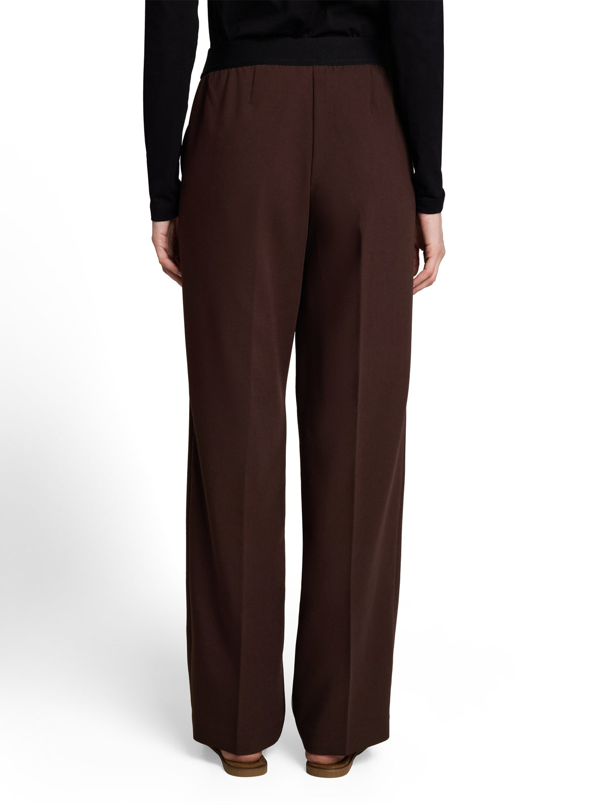 Tom Tailor Brown Straight Trousers With A Crease
