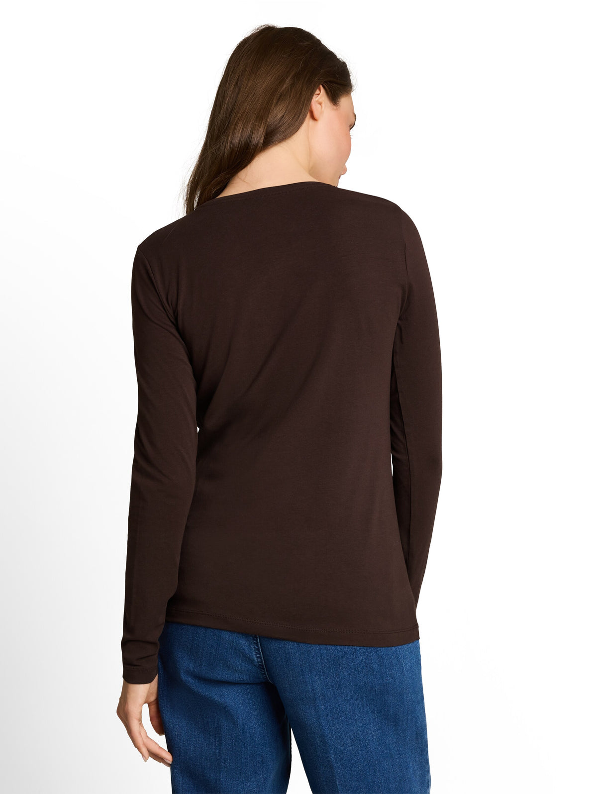 Tom Tailor Brown Slim-fit Top With Logo Print