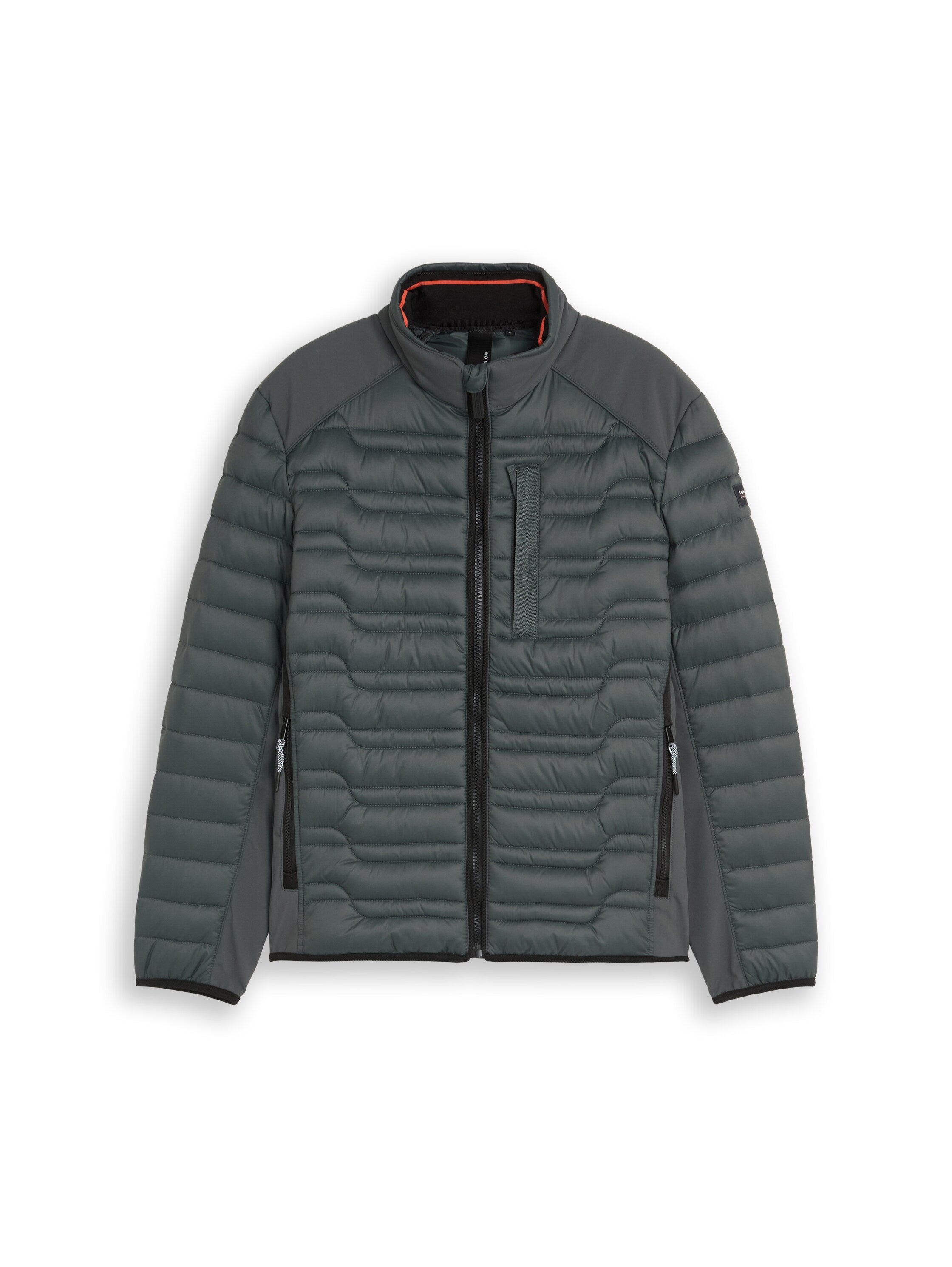 Tom Tailor Darkest Olive Water-Repellent Jacket With Stand-Up Collar & Zip Pockets