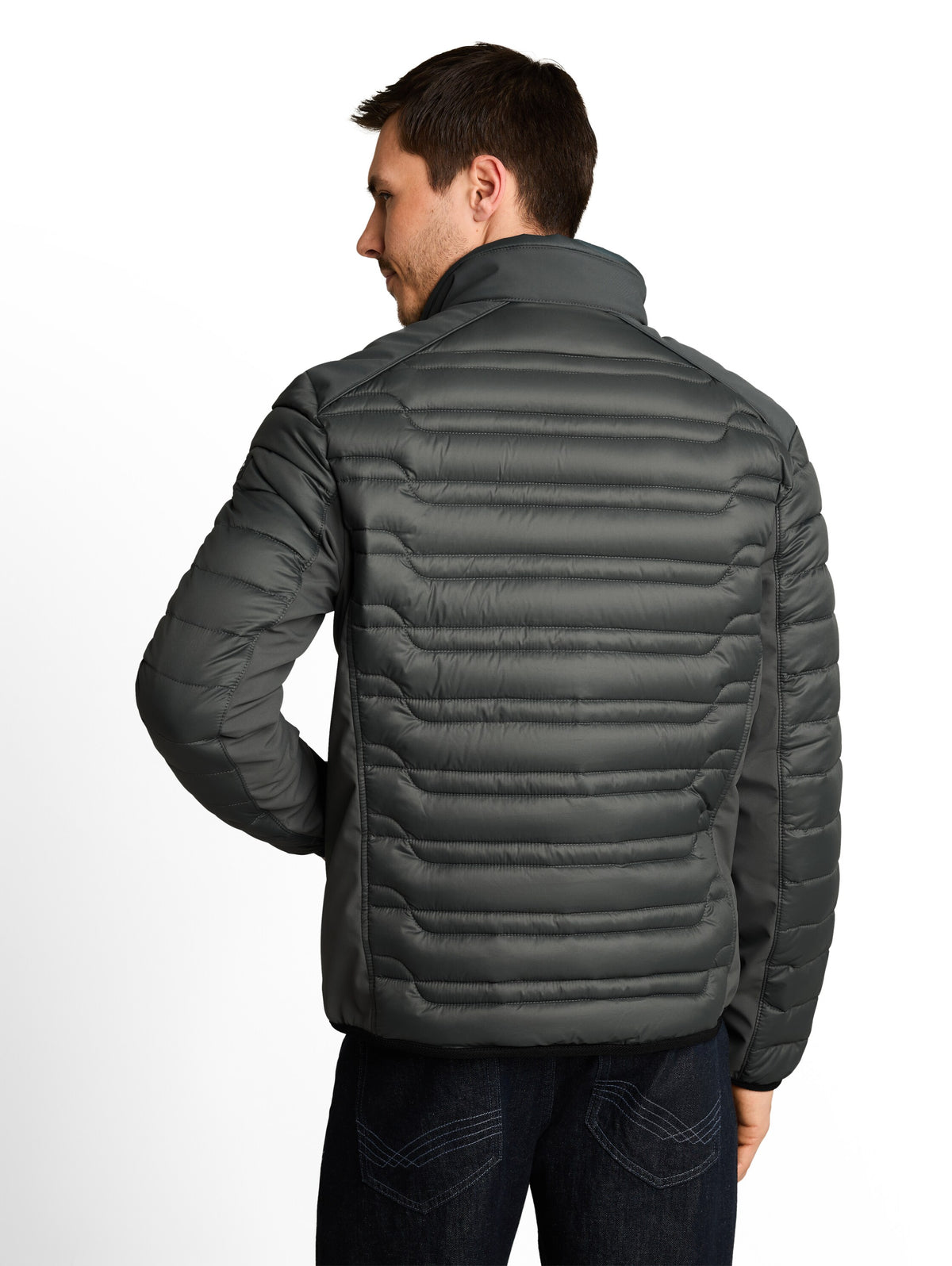 Tom Tailor Darkest Olive Water-Repellent Jacket With Stand-Up Collar & Zip Pockets