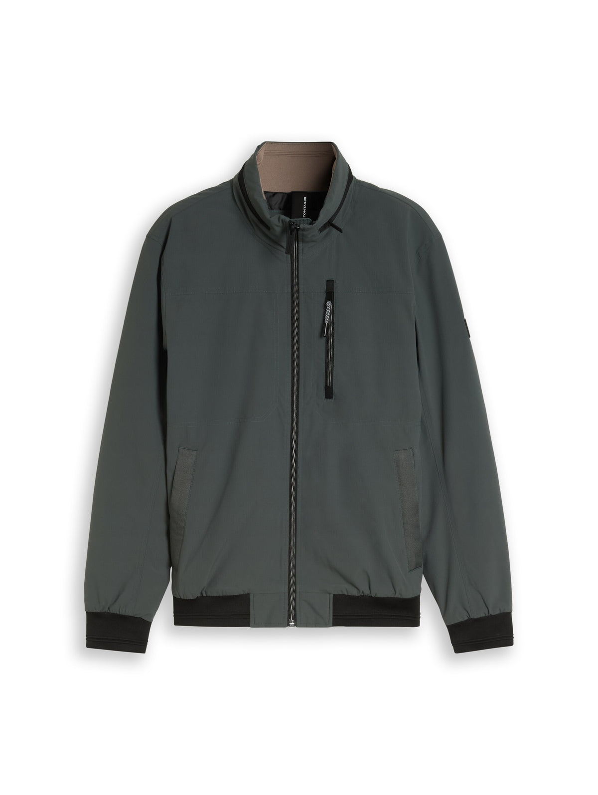 Tom Tailor Darkest Olive Blouson Jacket with Stow-Away Hood