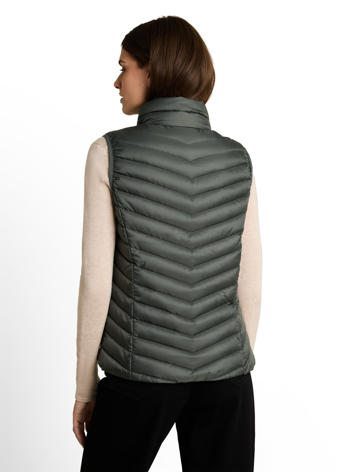 Tom Tailor Darkest Olive Vest Optimal Fit and High Wearing Comfort