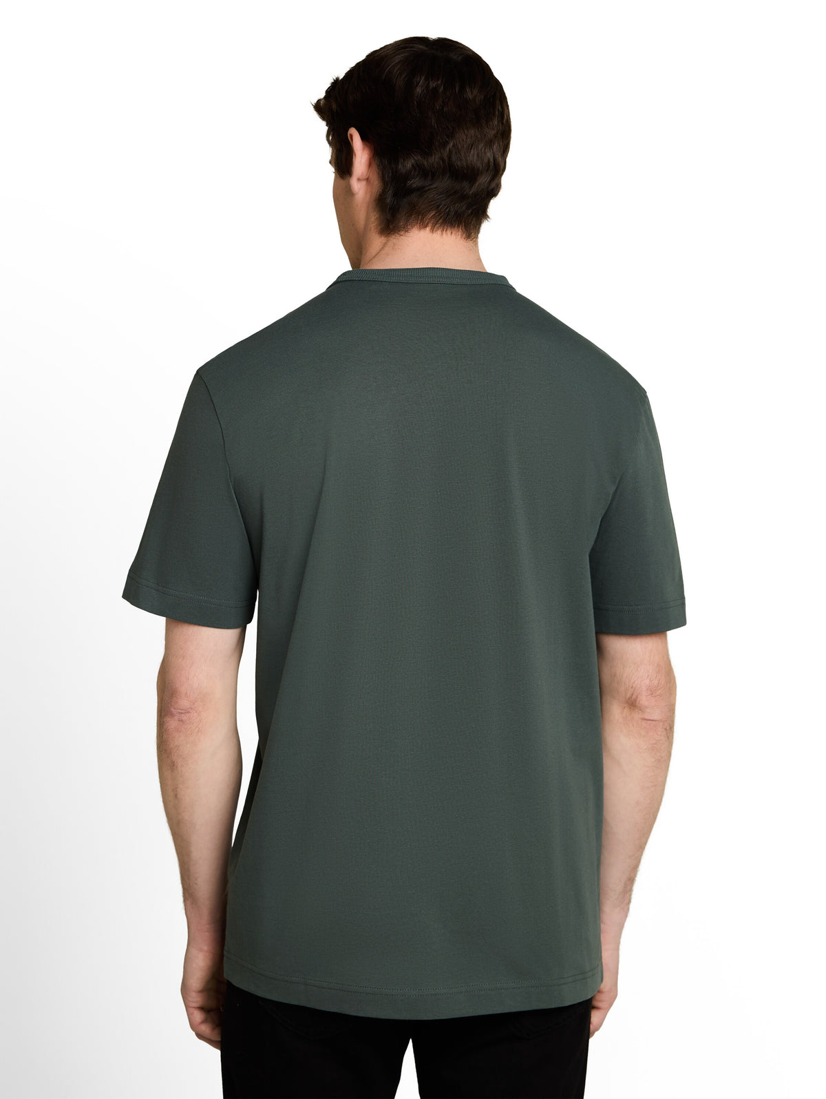 Tom Tailor Darkist Olive Cotton T-Shirt with Chest Pocket