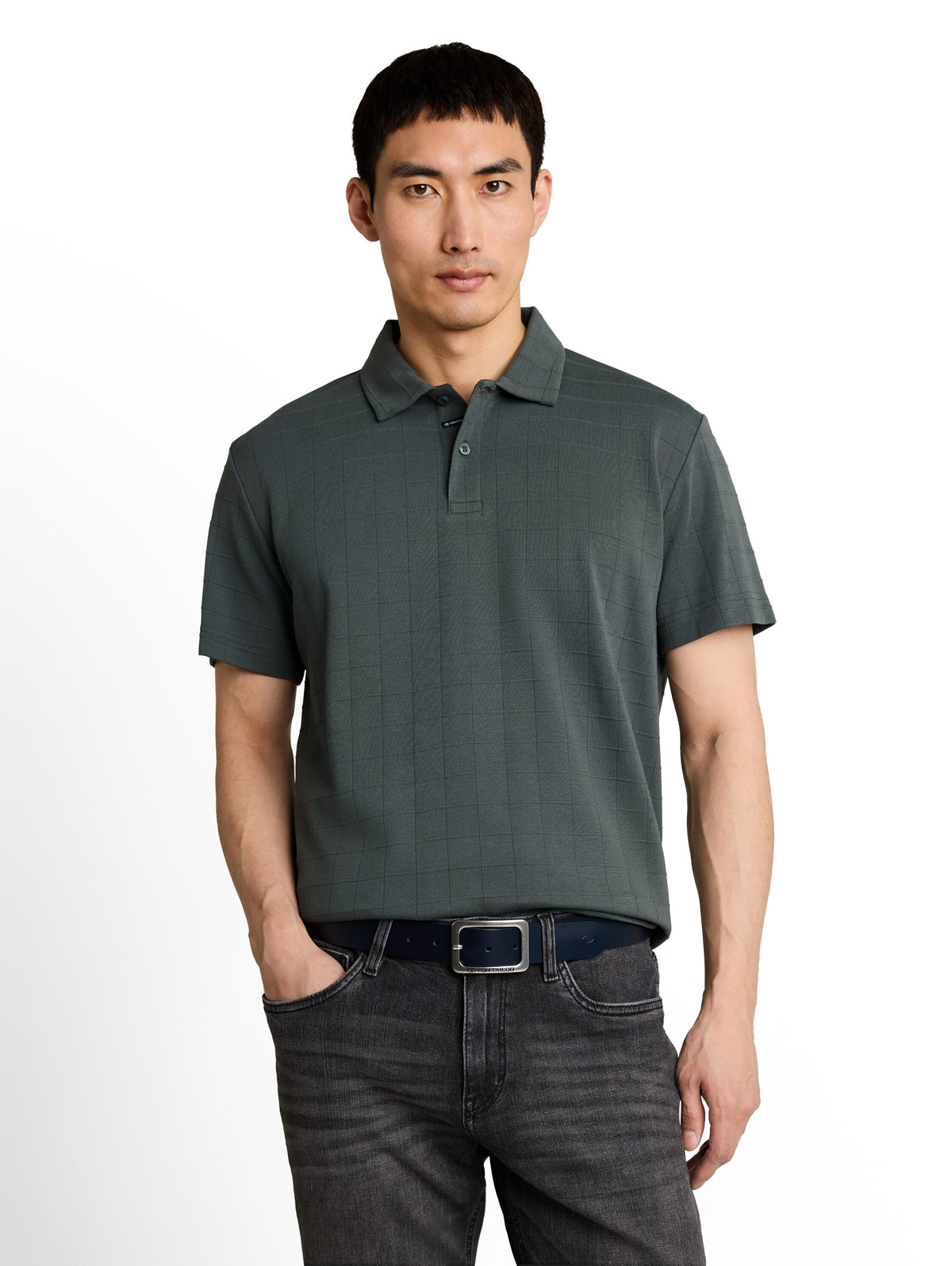 Tom Tailor Darkest Olive Short Sleeved Polo