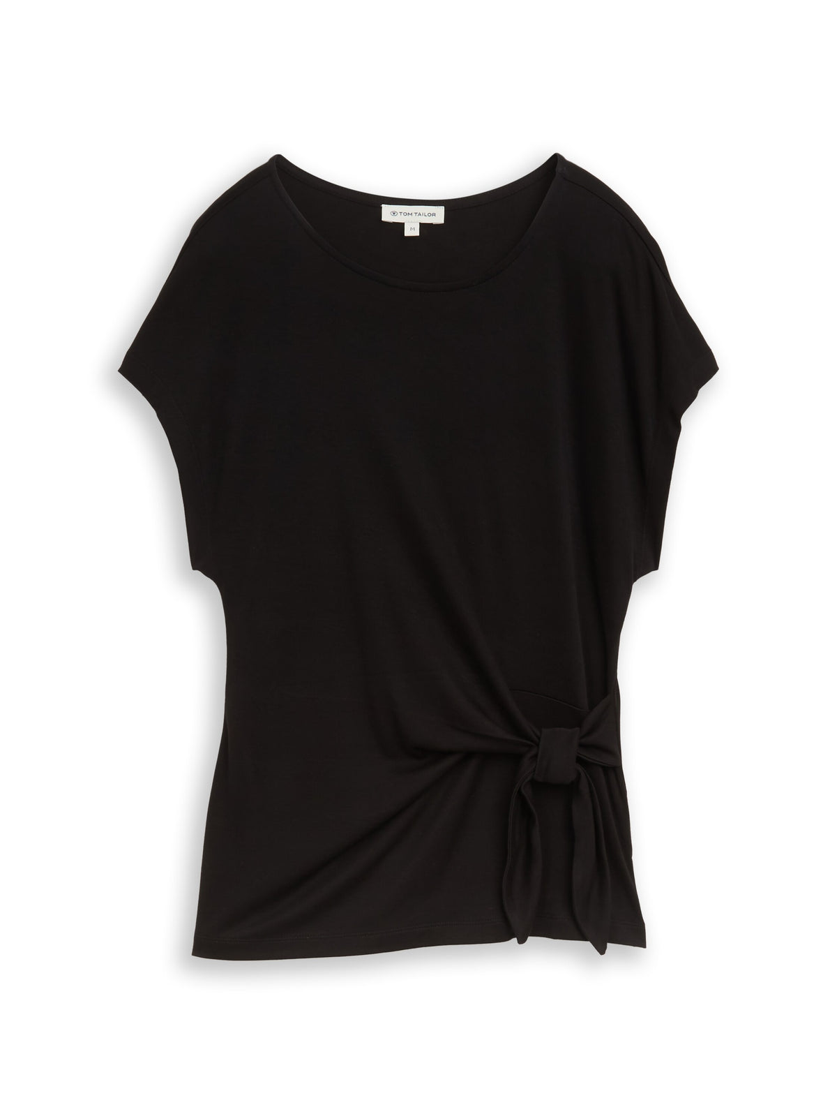 Tom Tailor Black T-Shirt with a Knotted Detail
