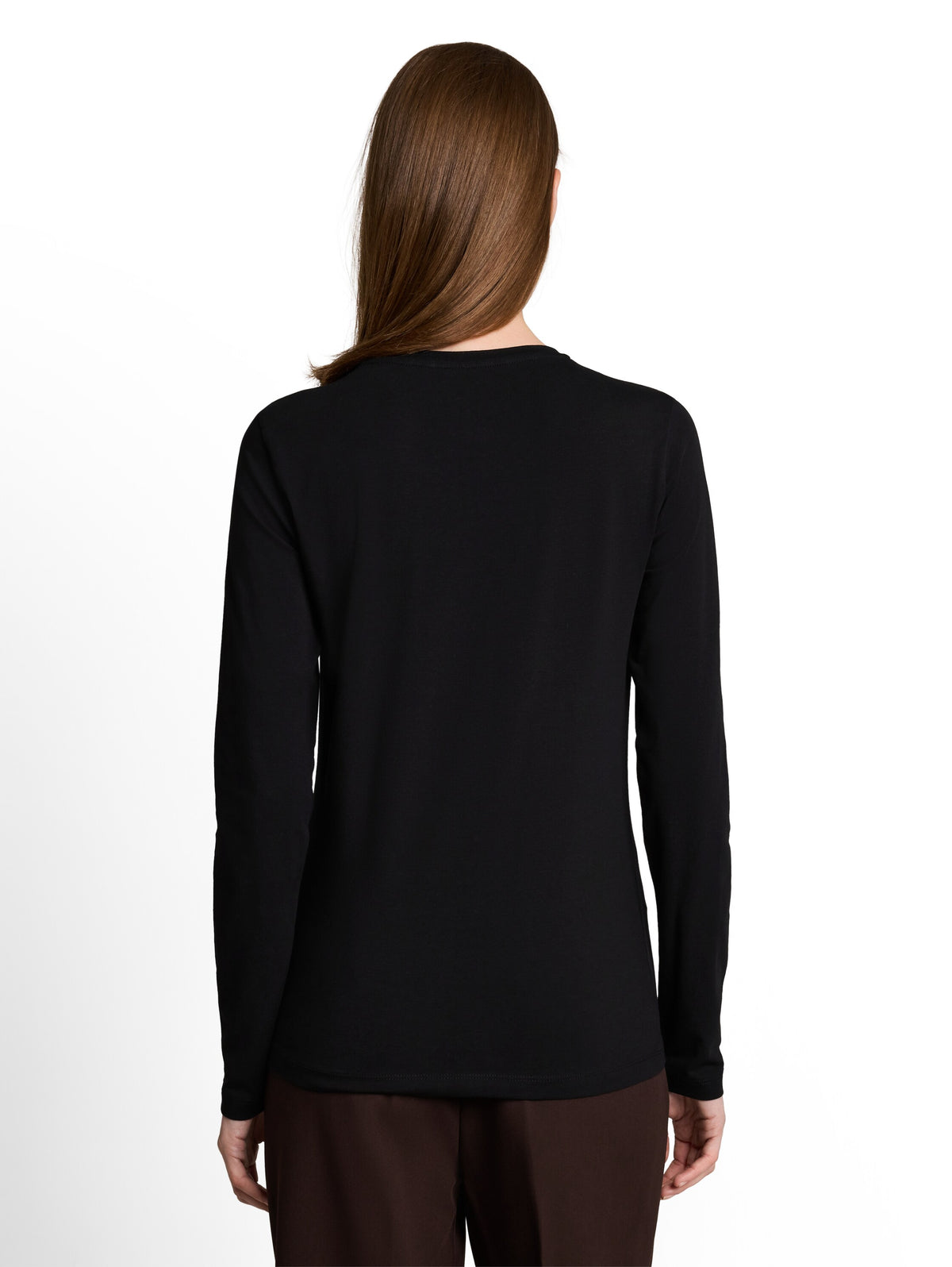 Tom Tailor Black Slim-fit Top With Logo Print