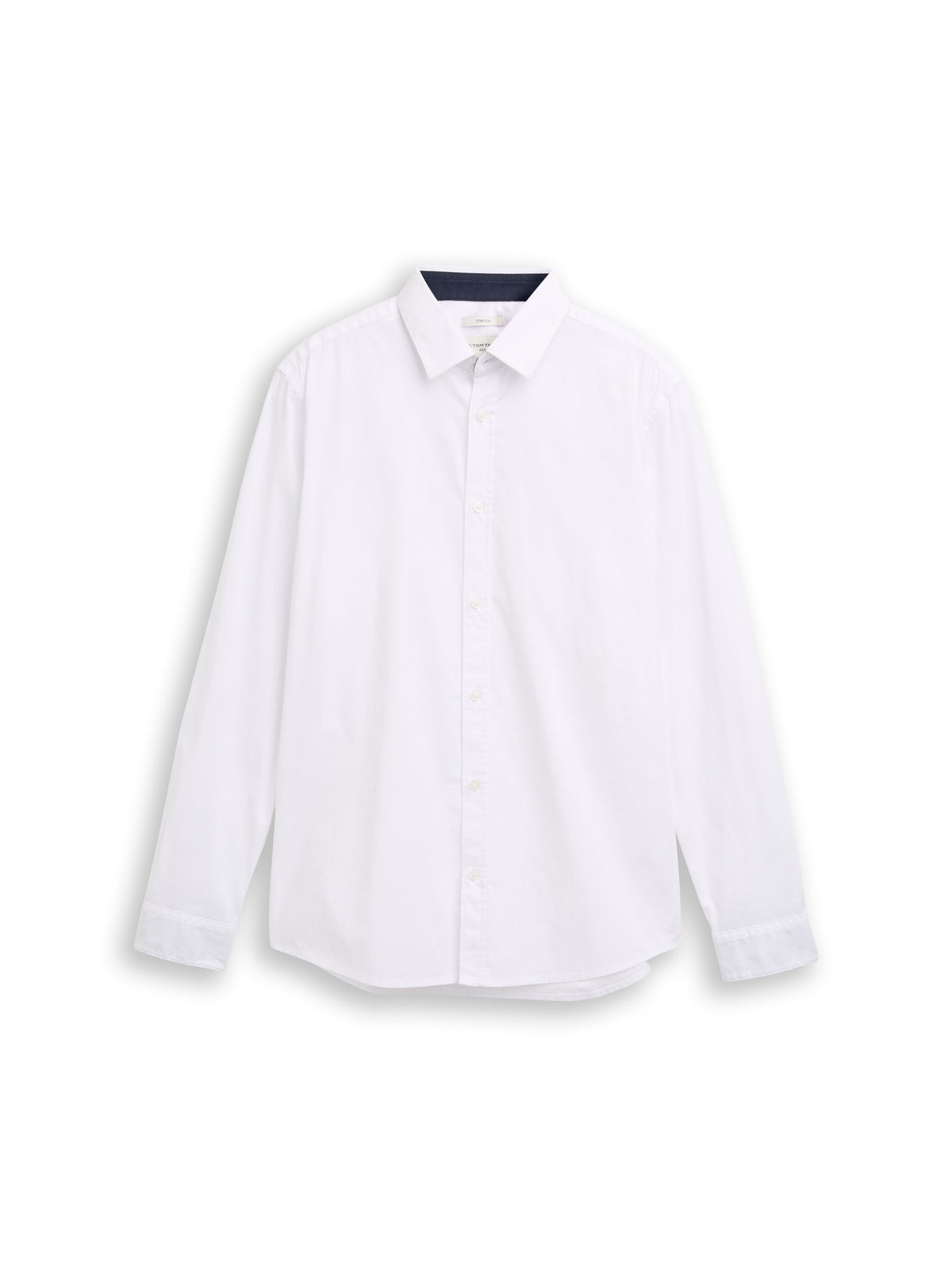 Tom Tailor White Cotton Long Sleeved with Kent Collar