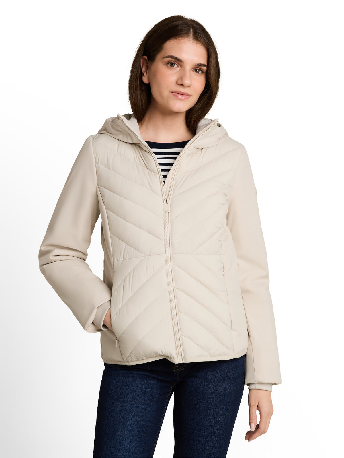 Tom Tailor Beige Long Sleeve With Side Pockets