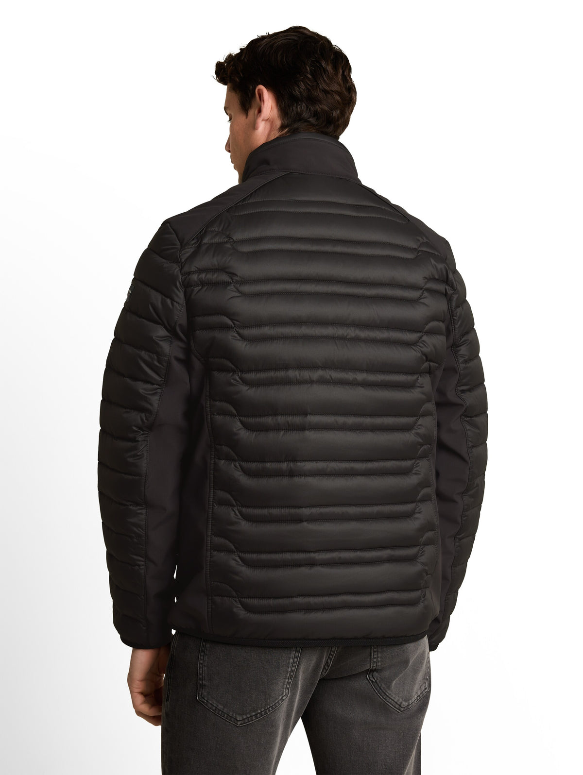 Tom Tailor Black Water-Repellent Jacket With Stand-Up Collar & Zip Pockets