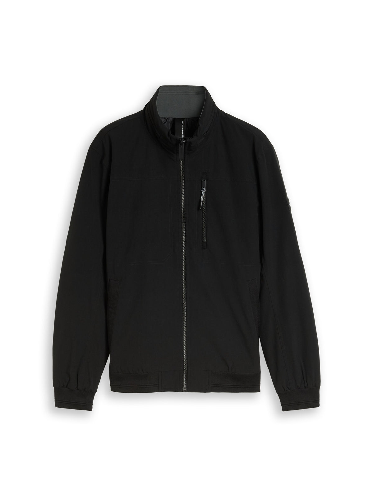 Tom Tailor Black Blouson Jacket with Stow-Away Hood