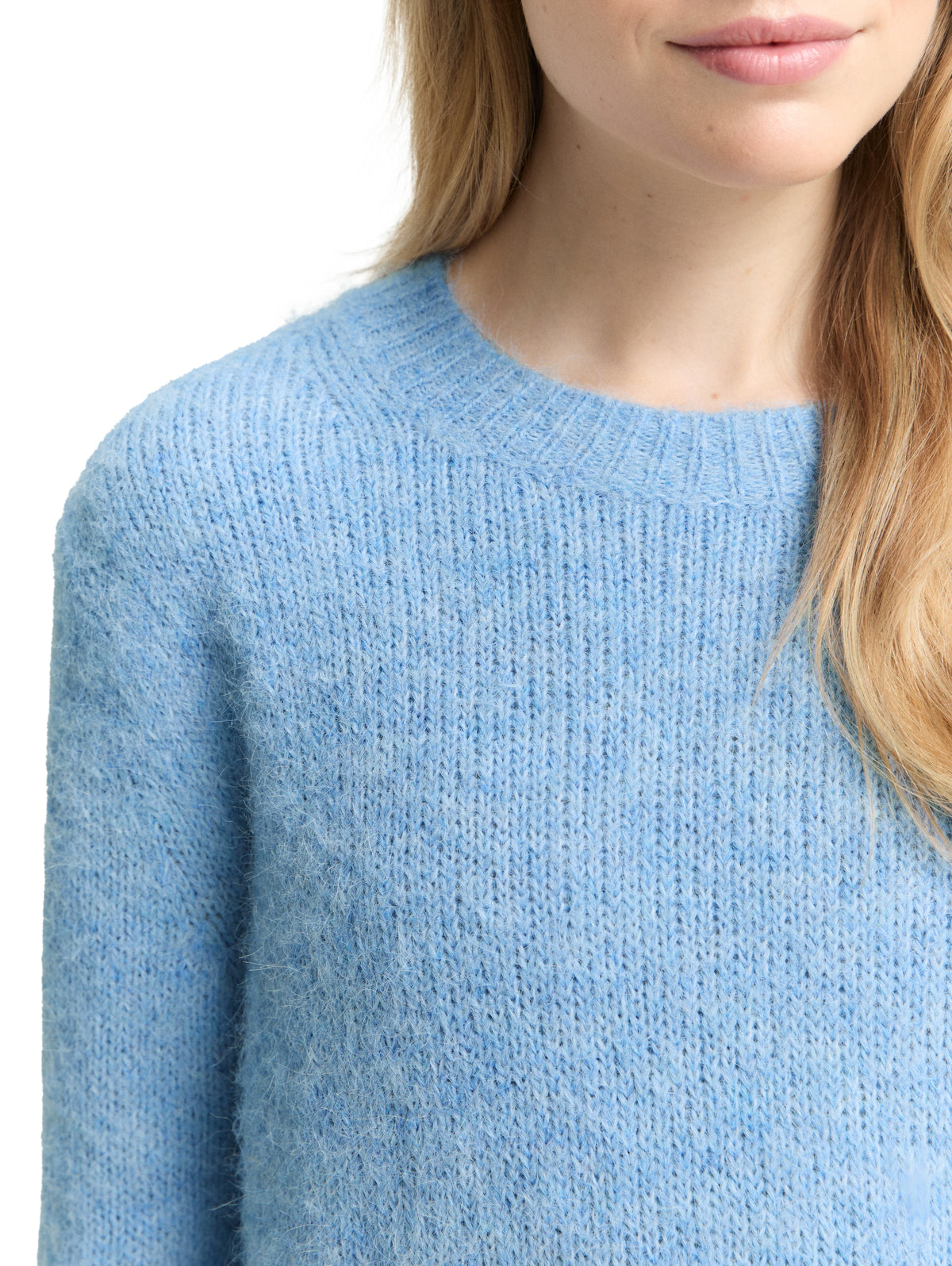 Tom Tailor Blue Knitted Jumper with Wool Blend