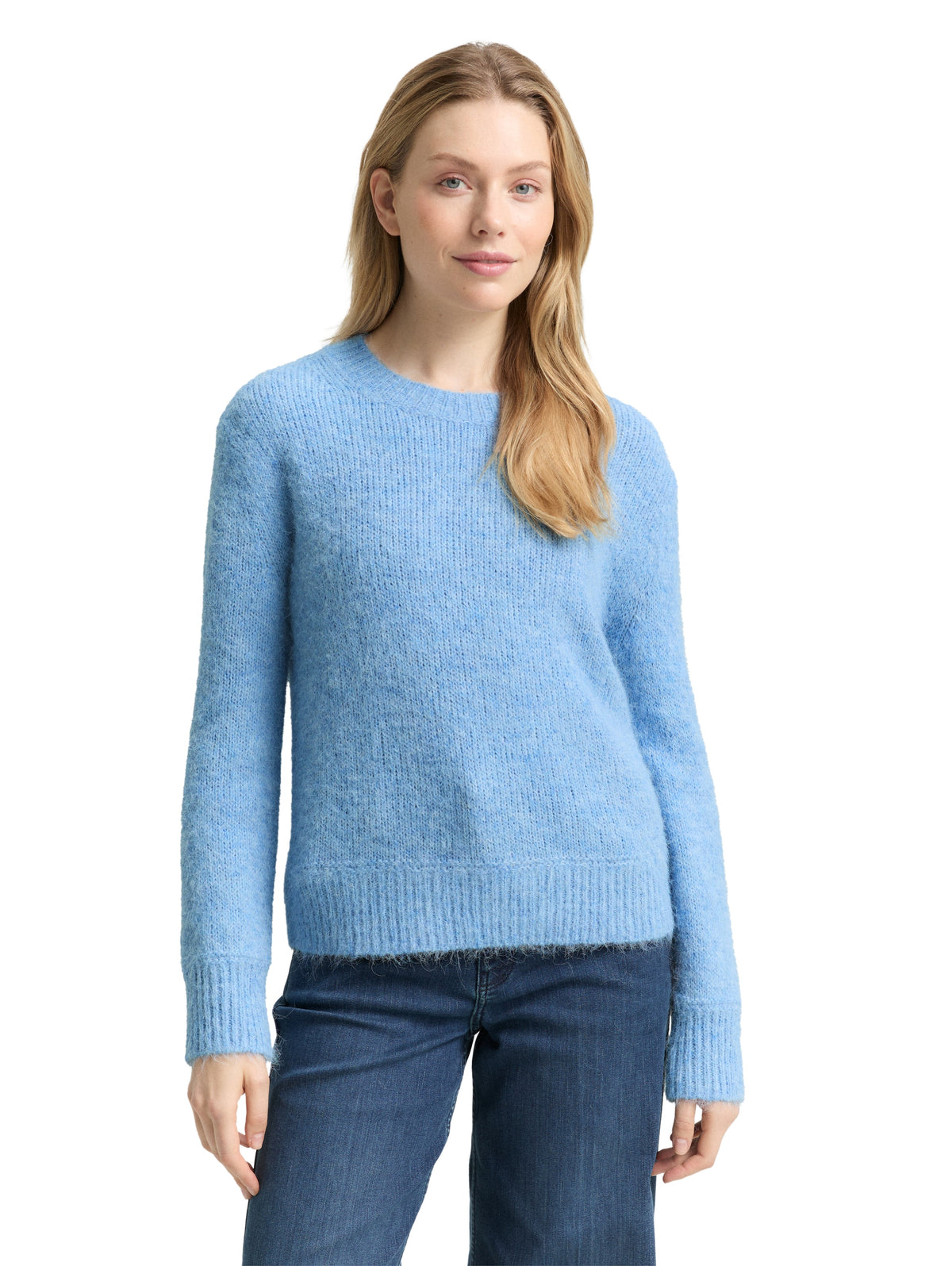 Tom Tailor Blue Knitted Jumper with Wool Blend