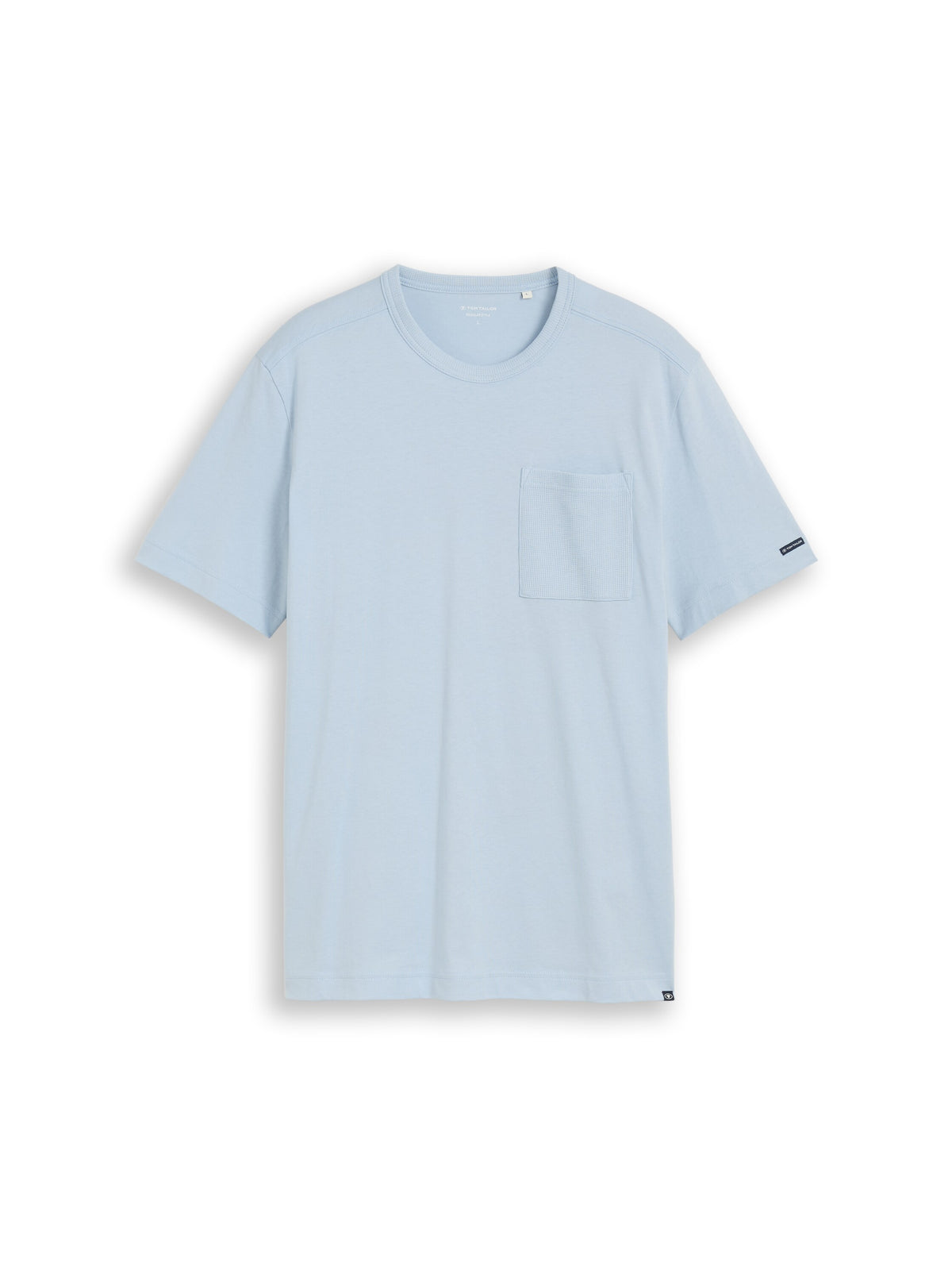Tom Tailor Light Blue Cotton T-Shirt with Chest Pocket