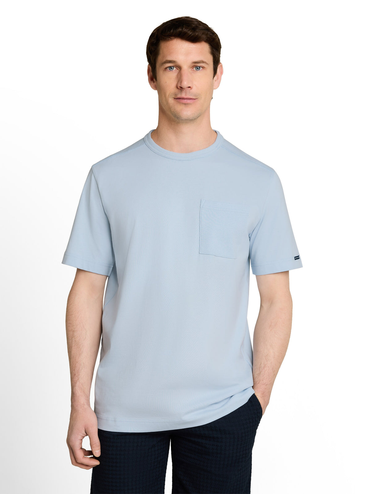 Tom Tailor Light Blue Cotton T-Shirt with Chest Pocket