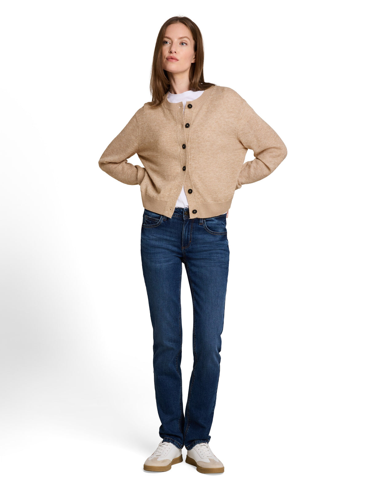 Tom Tailor Long Sleeved Beige Cardigan