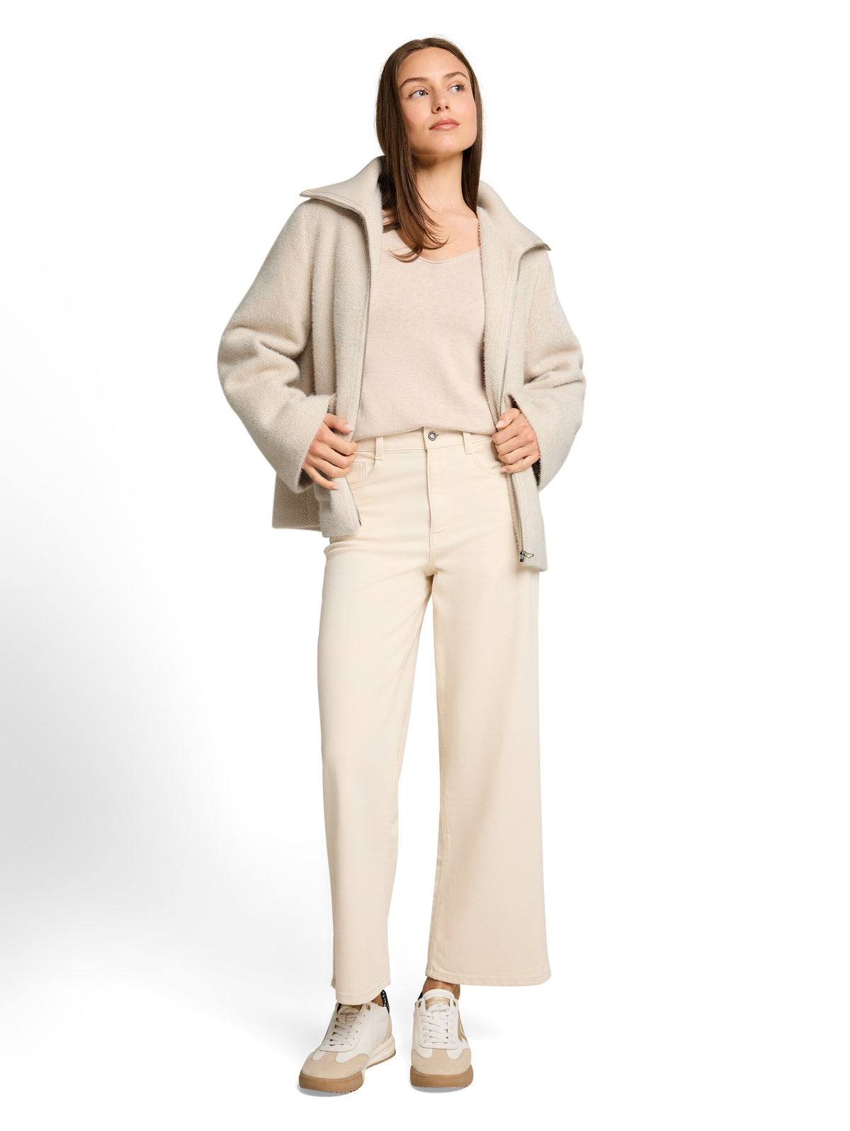 Tom Tailor Beige Cosy Jacket With Pockets