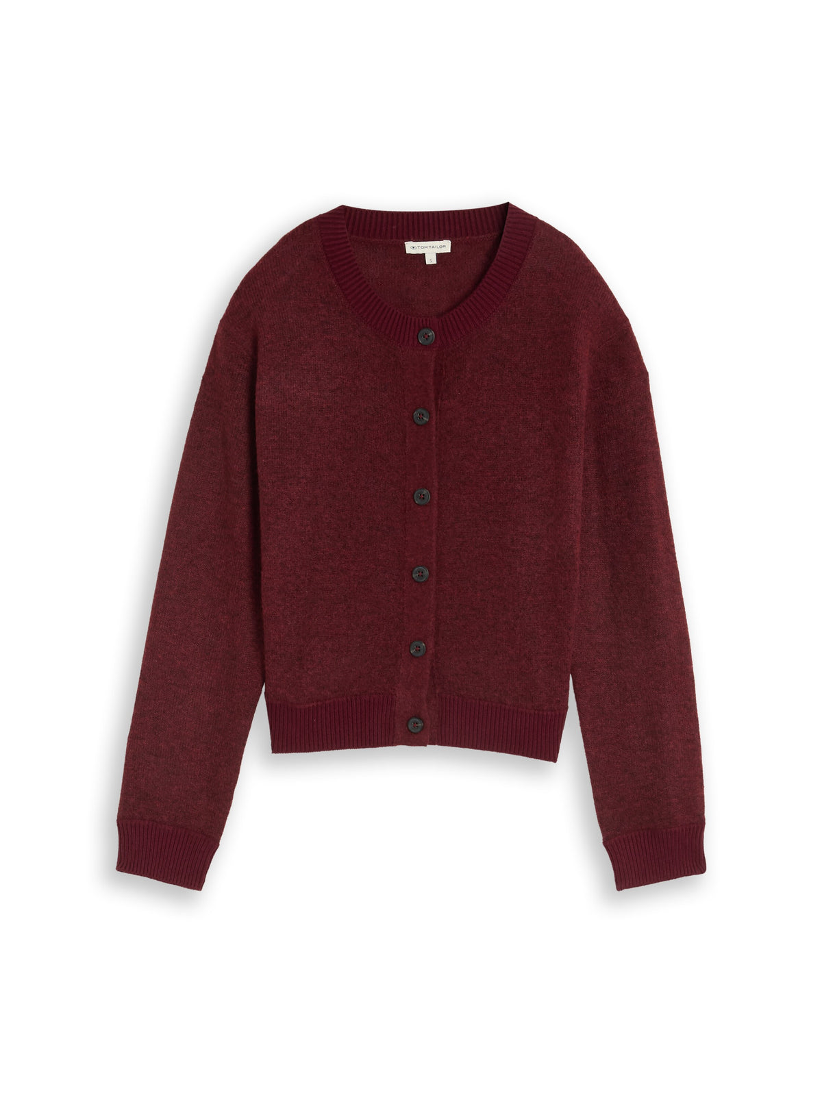 Tom Tailor Long Sleeved Burgundy Cardigan