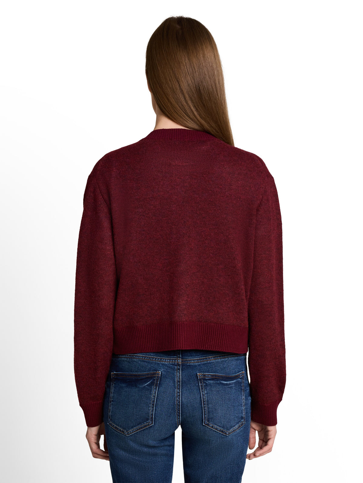 Tom Tailor Long Sleeved Burgundy Cardigan