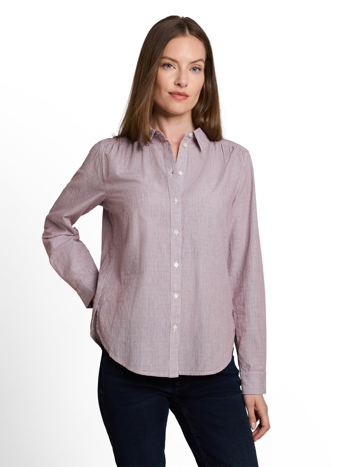 Tom Tailor Purple Shirt-Style Top With Turn-Up Feature