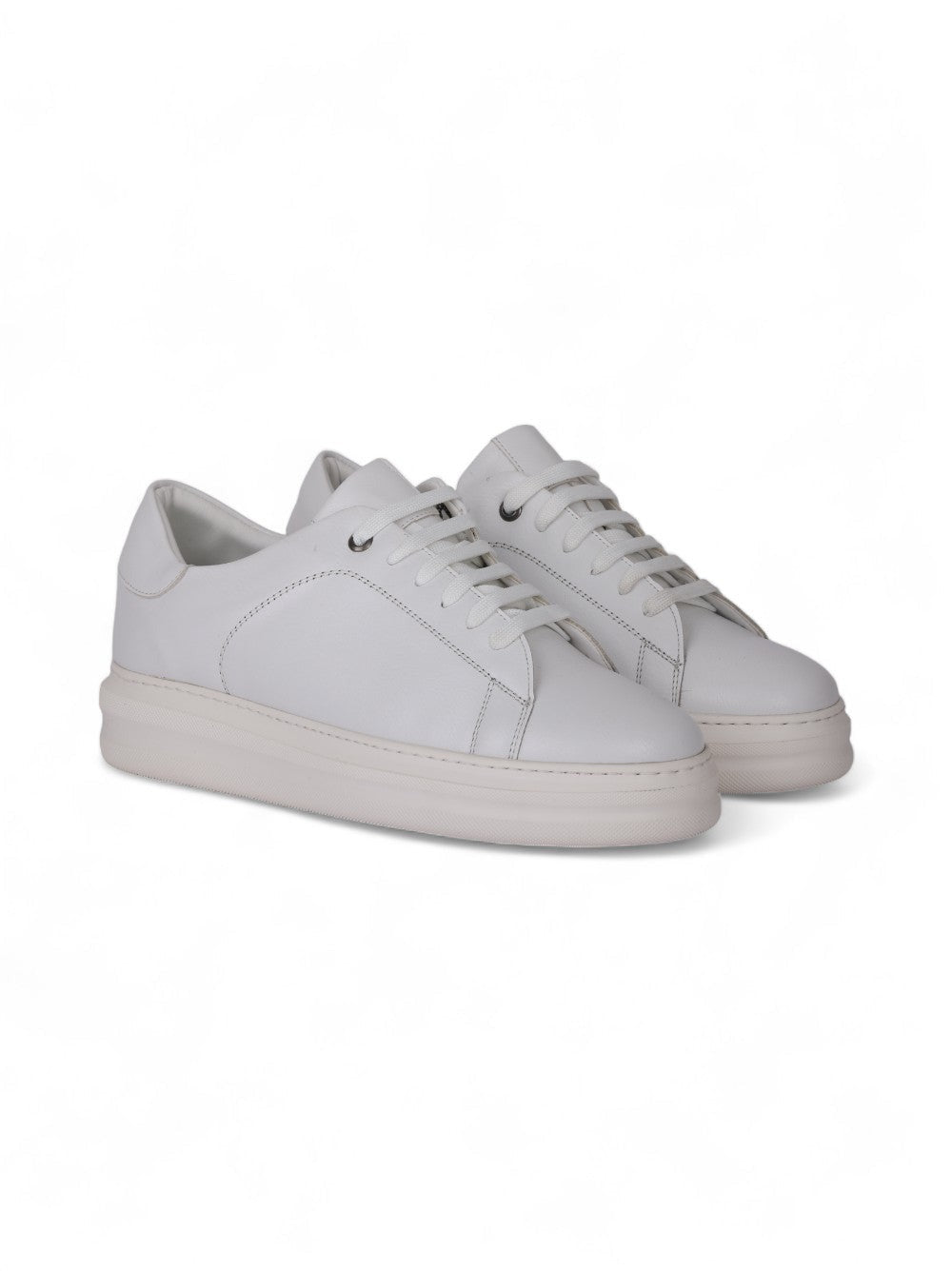 White Casual Leather Shoes