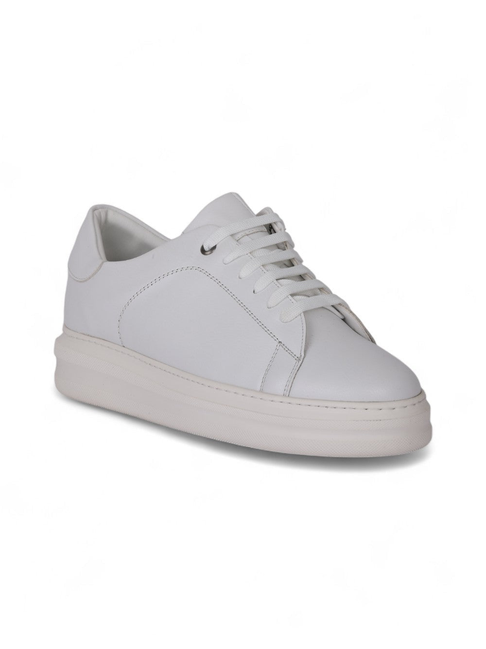 White Casual Leather Shoes