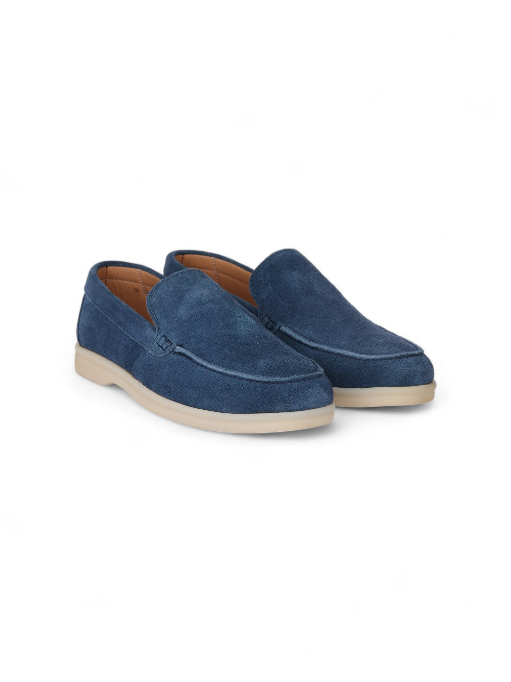 Flat Low Navy Moccasin Casual Shoes