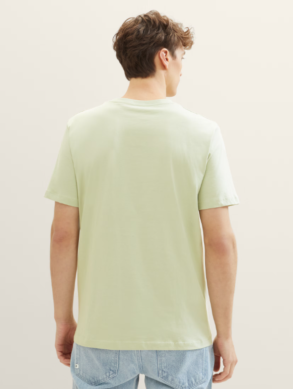 Tom Tailor Light Khaki T-Shirt With Chest Design