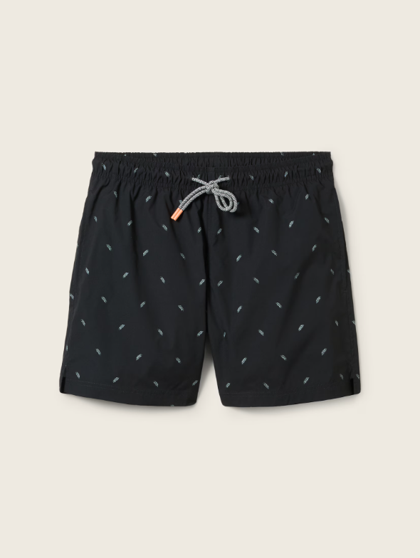 Tom Tailor Black Swimming Short With Elastic Waist