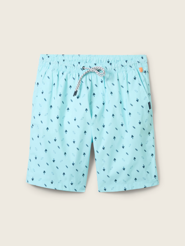 Tom Tailor Blue Printed Swimming Short