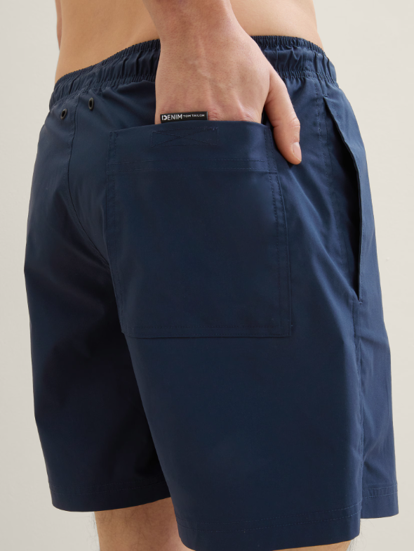 Tom Tailor Navy Swimming Short With Elastic Waist