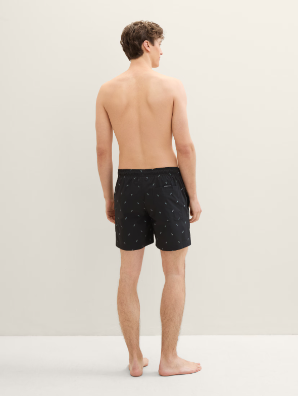 Tom Tailor Black Swimming Short With Elastic Waist