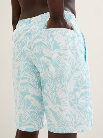 Tom Tailor Blue Swimming Short With An All-Over Print