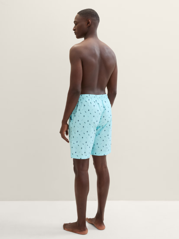 Tom Tailor Blue Printed Swimming Short