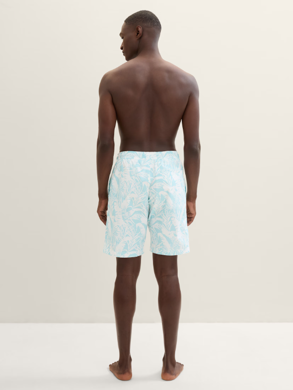 Tom Tailor Blue Swimming Short With An All-Over Print