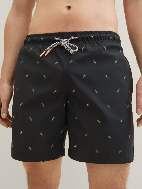 Tom Tailor Black Swimming Short With Elastic Waist